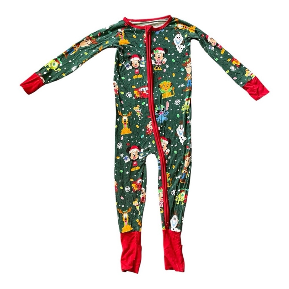 Little Sleepies Disney Christmas Convertible Footie Size 2T